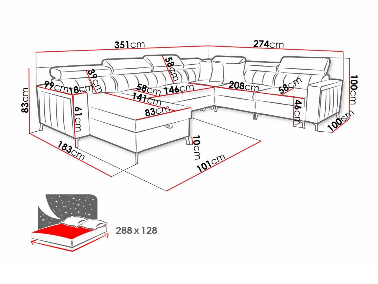 Canapé d'angle Sarasota 157 (Mono 242 + Botanical 36)
