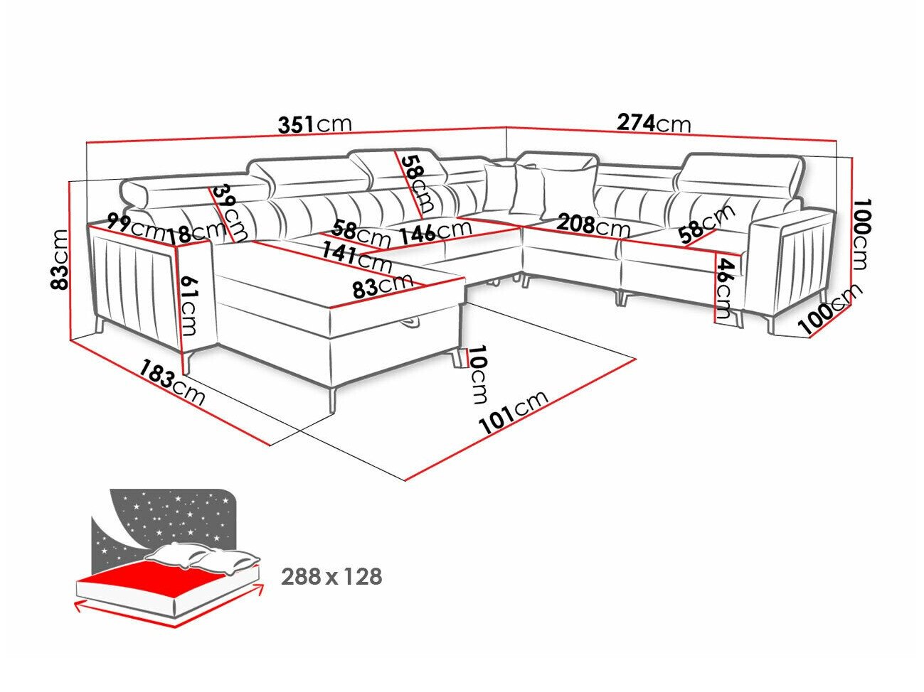Canapé d'angle Sarasota 157 (Mono 234 + Botanical 36)