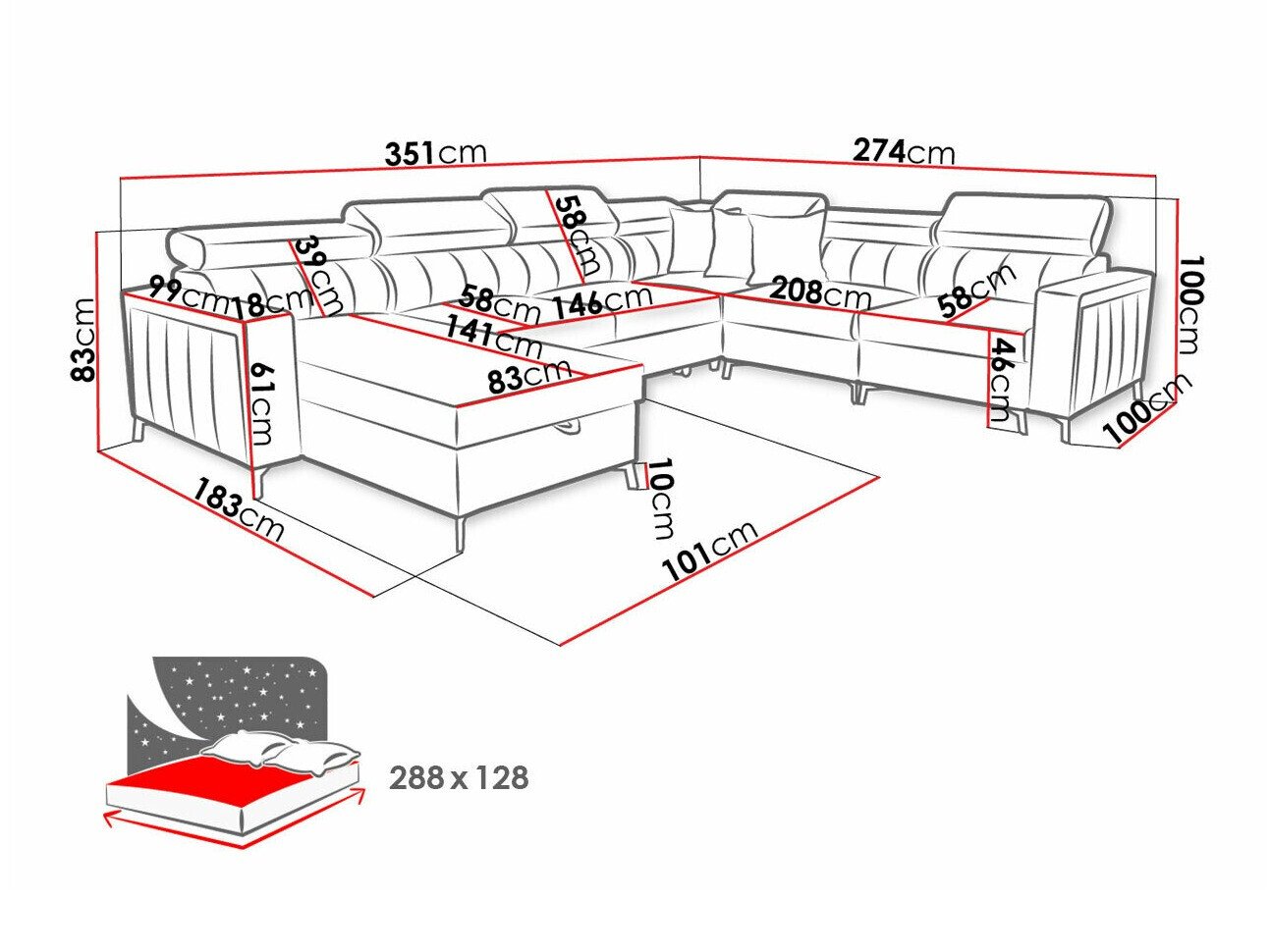 Canapé d'angle Sarasota 157 (Mono 234 + Botanical 36)