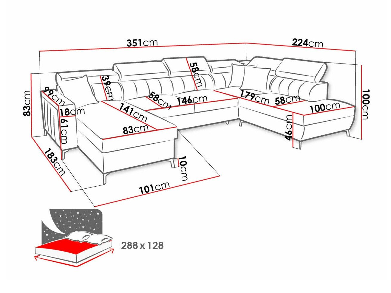 Canapé d'angle Sarasota 158 (Mono 235 + Botanical 36)