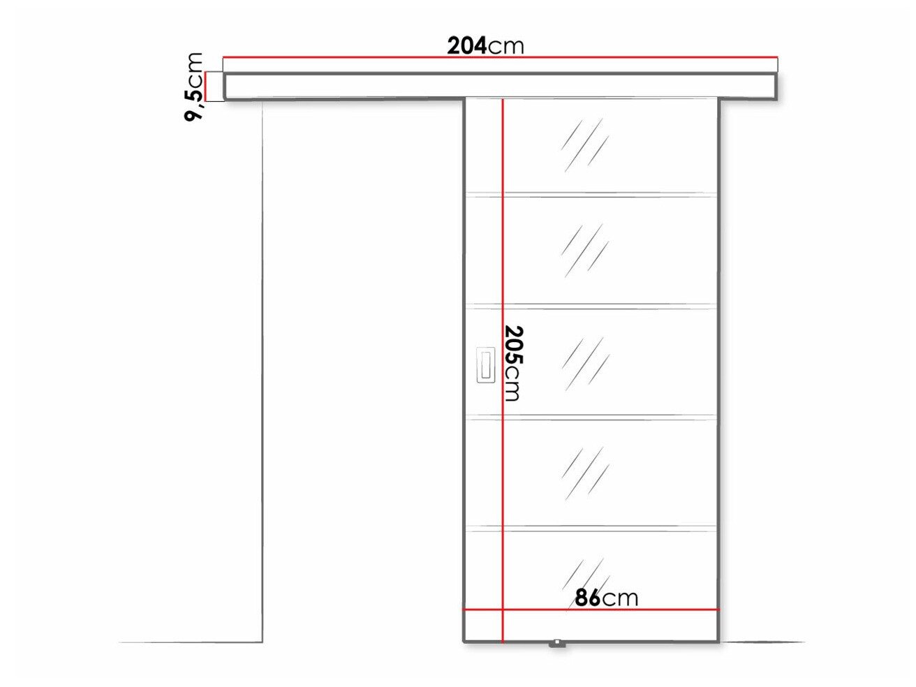 Porte coulissante Dover 210