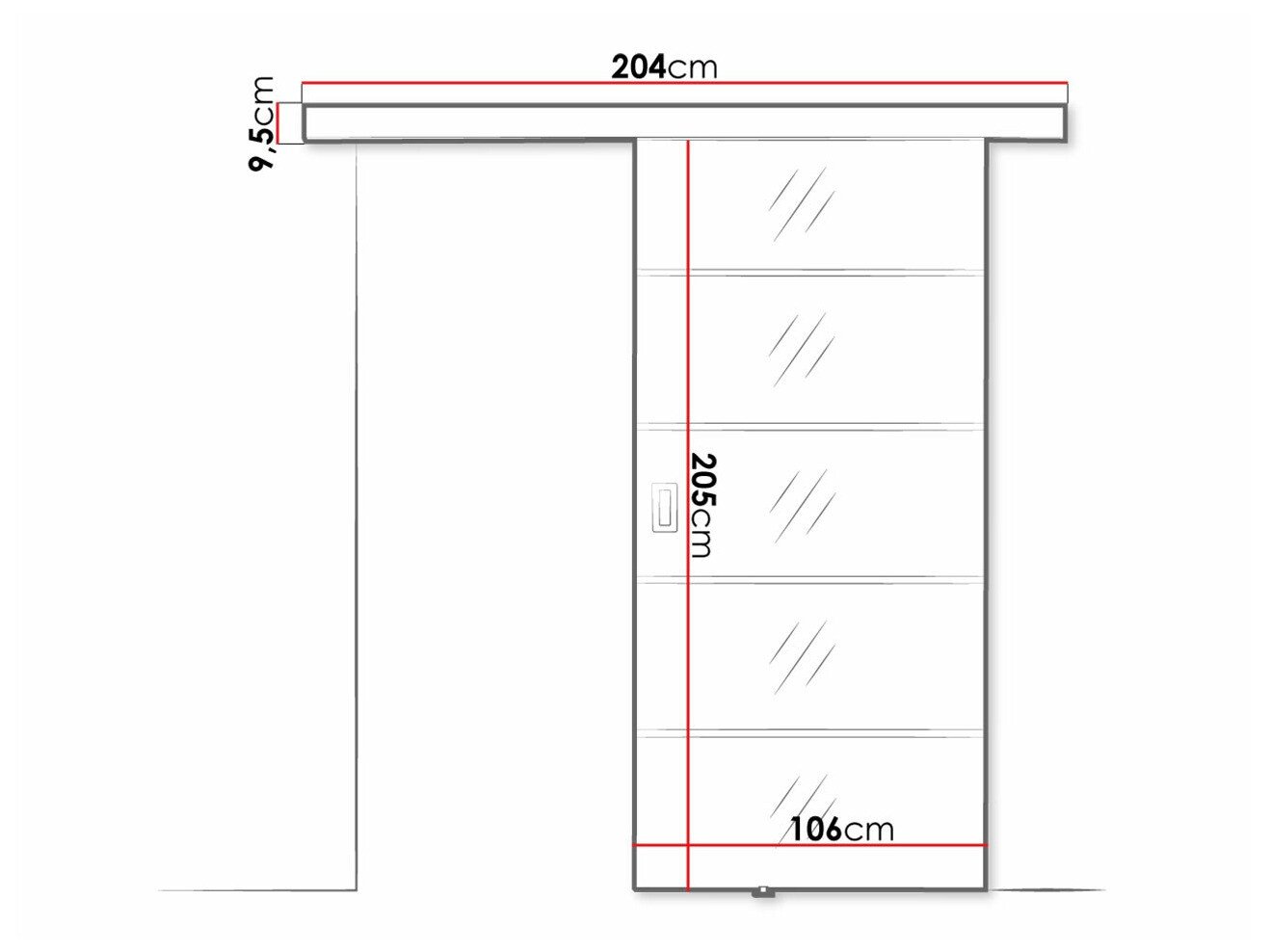 Porte coulissante Dover 212
