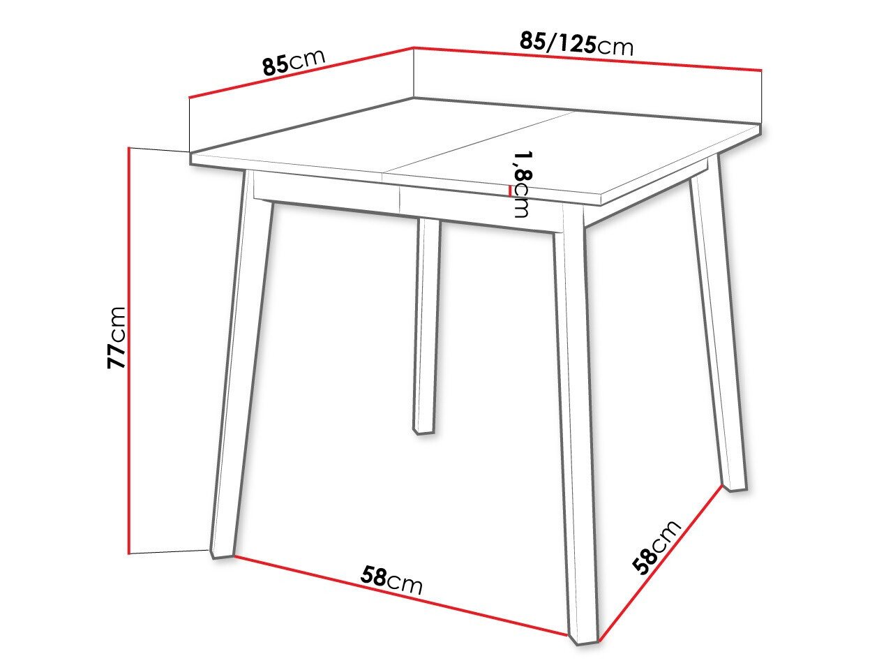 Table Edmond 109 (Chêne doré artisanal + Noir)