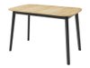 Table Edmond 110 (Chêne doré artisanal + Noir)