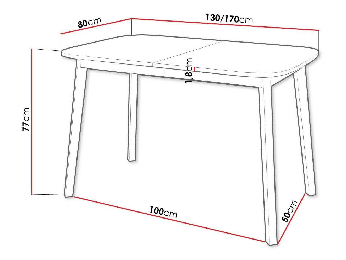 Table Edmond 110 (Marbre gris + Noir)