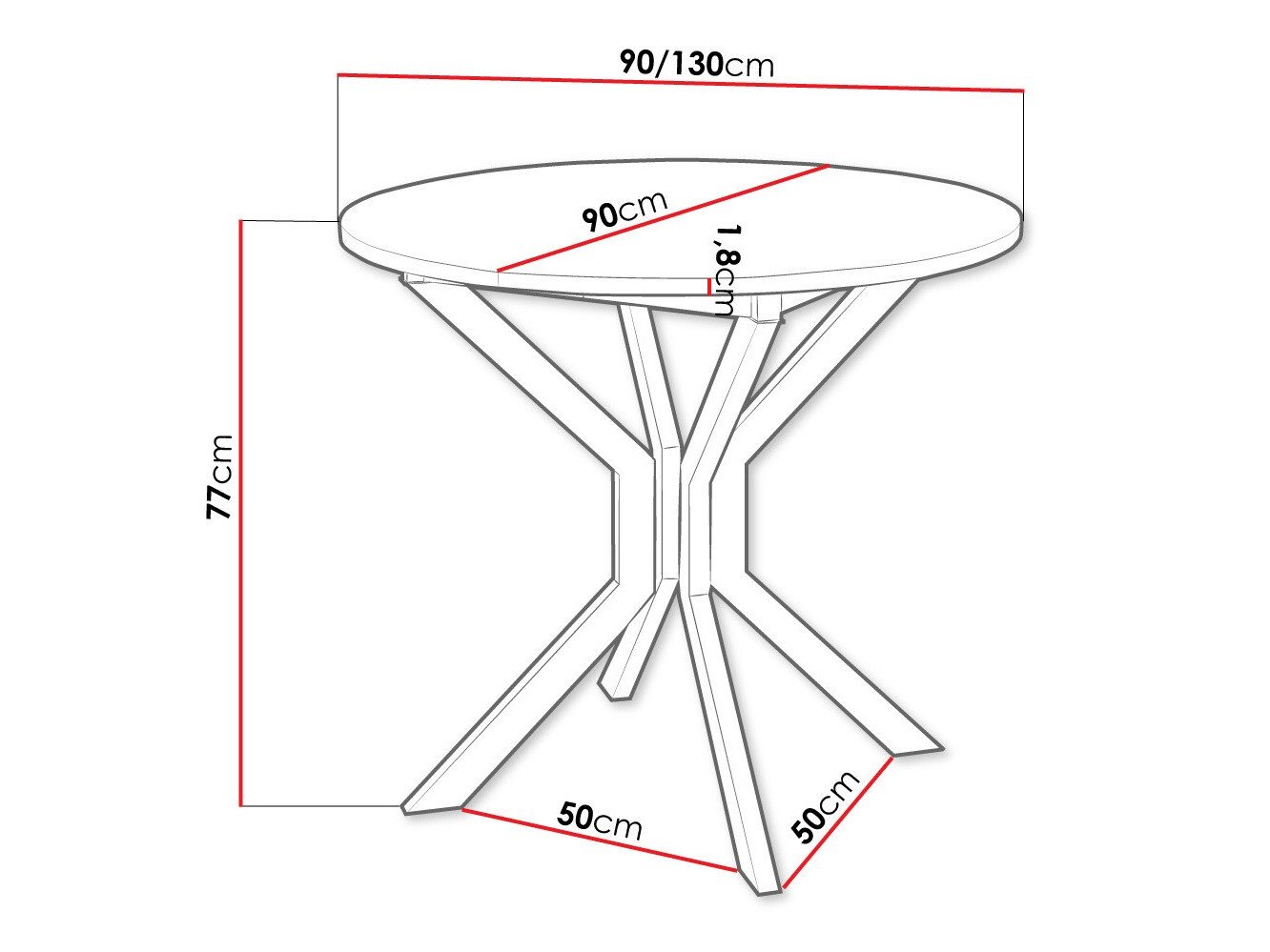 Table Edmond 111 (Chêne doré artisanal + Noir)