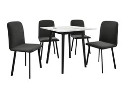 Salle à manger complète Edmond 116 (Blanc + Noir)