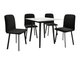 Salle à manger complète Edmond 116 (Blanc + Noir)