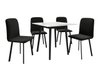 Salle à manger complète Edmond 116 (Blanc + Noir)