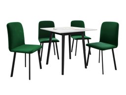 Salle à manger complète Edmond 116 (Blanc + Noir)