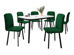 Salle à manger complète Edmond 117 (Blanc + Noir)