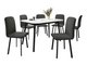 Salle à manger complète Edmond 117 (Blanc + Noir)