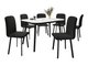Salle à manger complète Edmond 117 (Blanc + Noir)