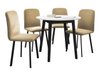 Salle à manger complète Edmond 119 (Blanc + Noir)