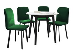 Salle à manger complète Edmond 119 (Blanc + Noir)