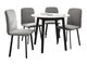 Salle à manger complète Edmond 119 (Blanc + Noir)