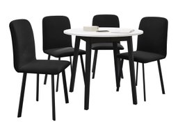 Salle à manger complète Edmond 119 (Blanc + Noir)