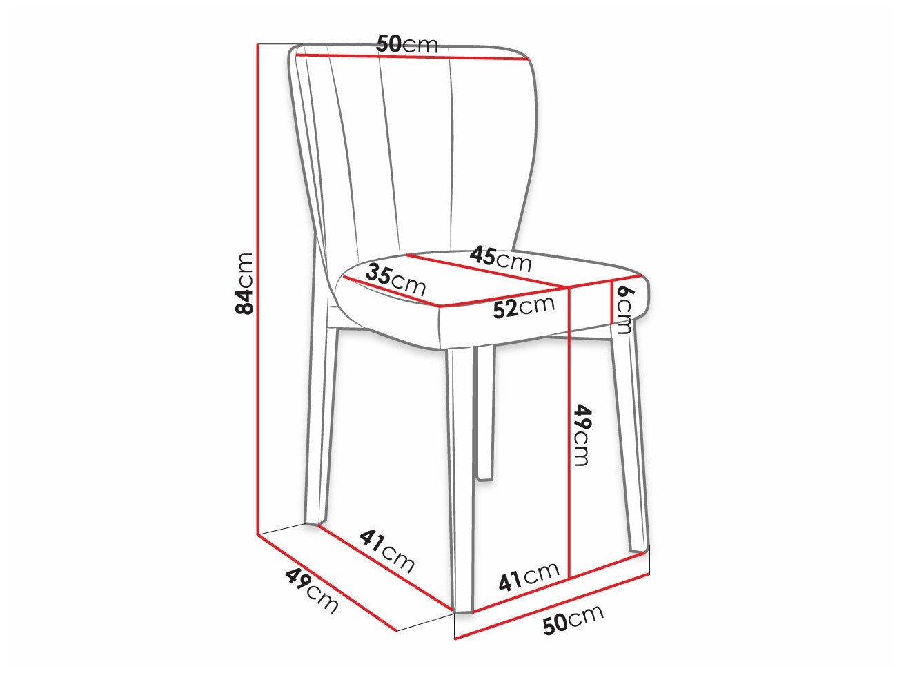 Chaise Racine 130 (Noir + Magic Velvet 2217)