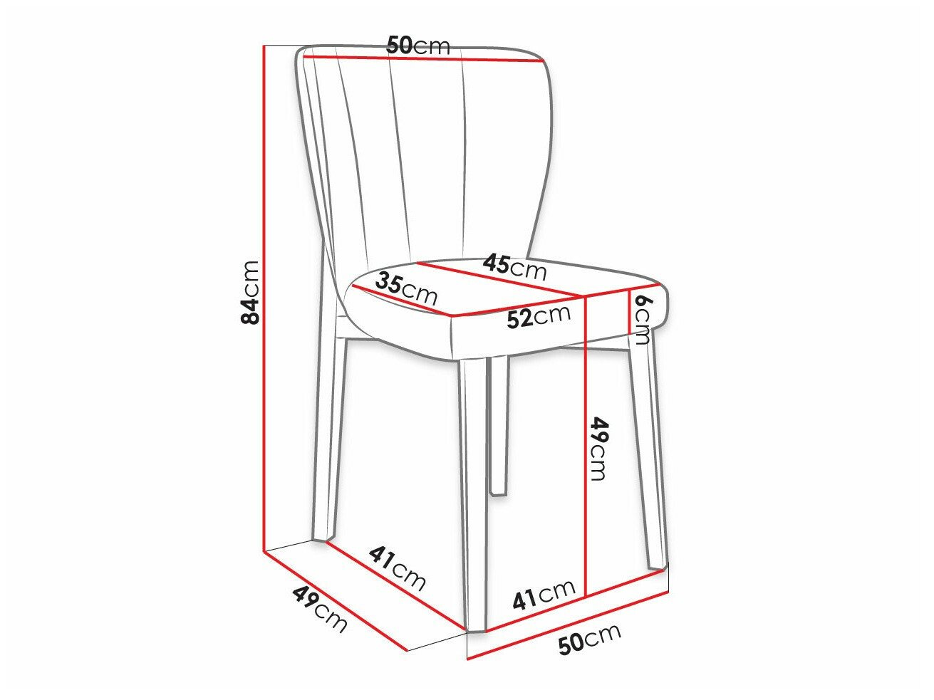 Chaise Racine 130 (Noir + Magic Velvet 2219)