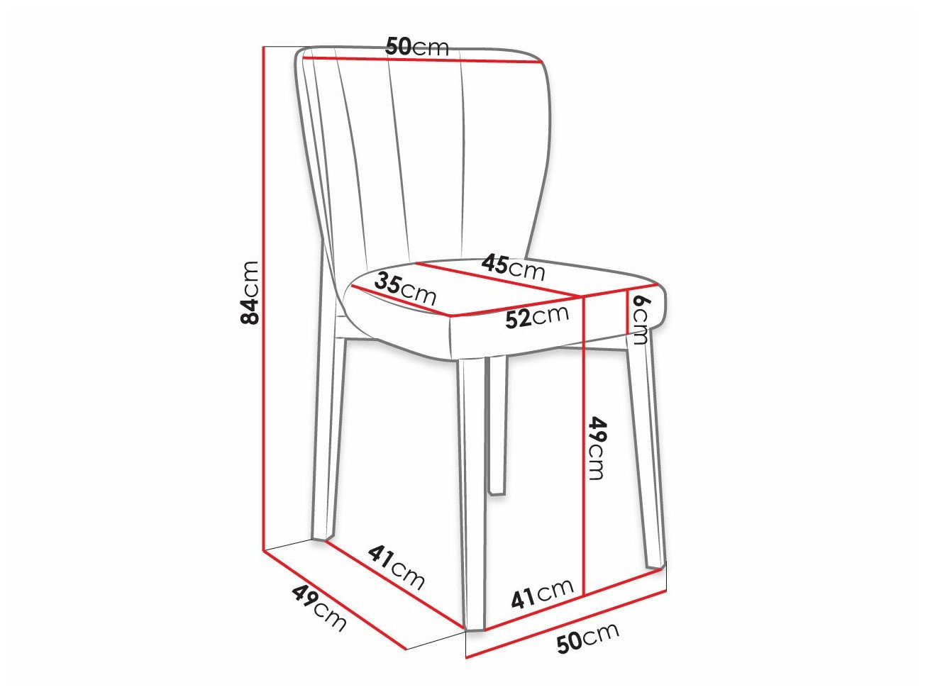 Chaise Racine 130 (Noir + Magic Velvet 2225)