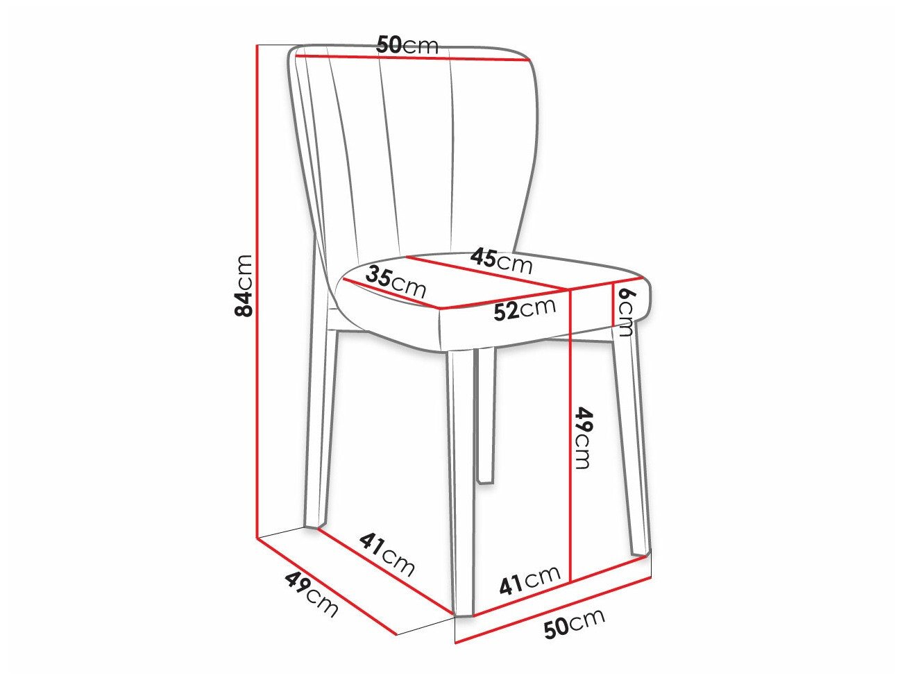 Chaise Racine 130 (Noir + Magic Velvet 2258)