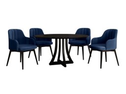 Salle à manger complète Racine 128 (Noir)