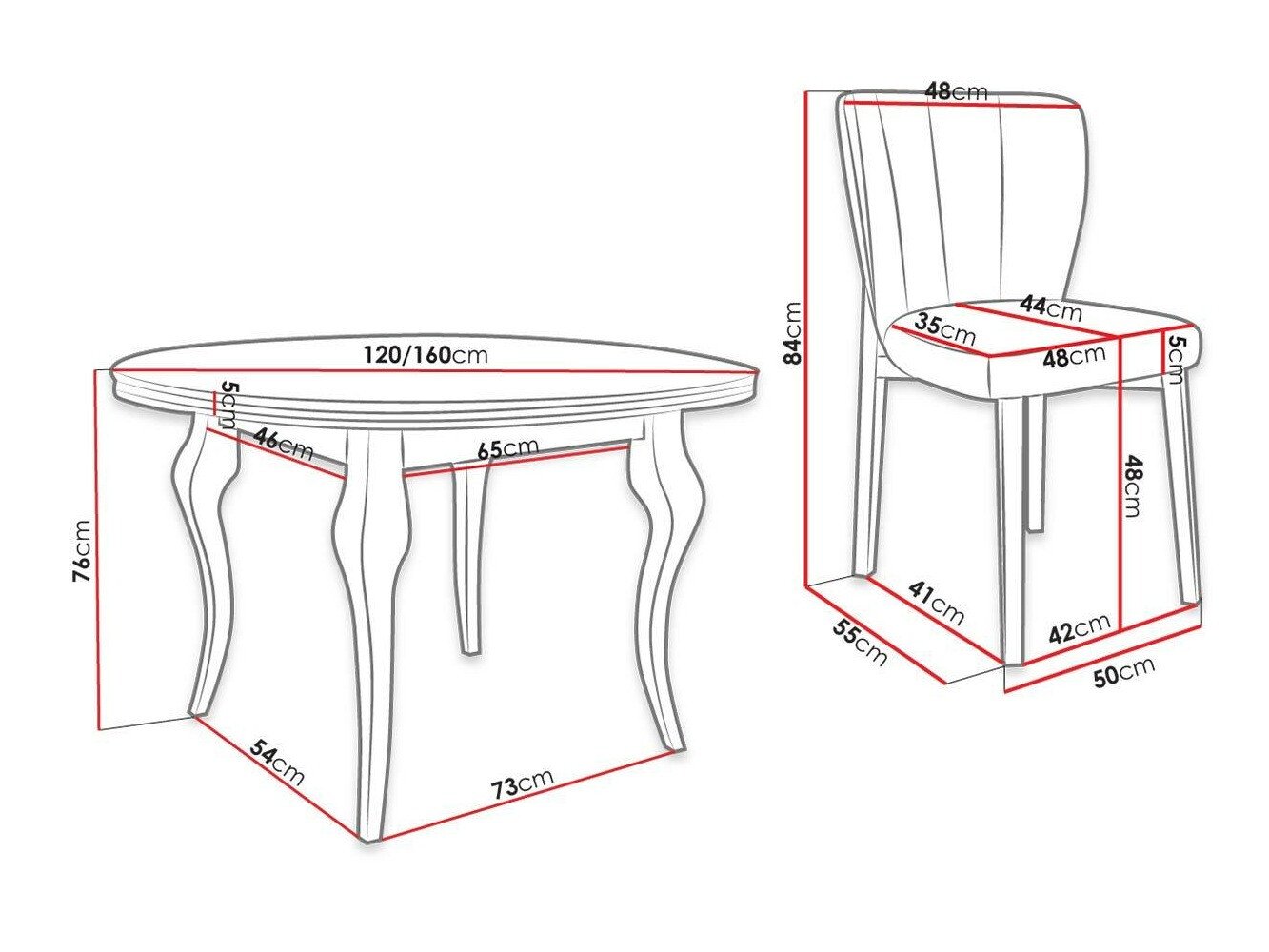 Salle à manger complète Racine 141 (Baloo 2085)