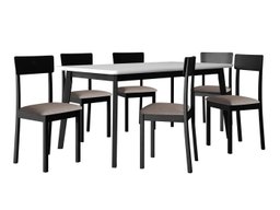 Salle à manger complète Victorville 350 (Blanc + Noir)