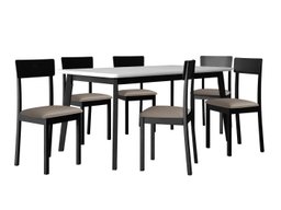 Salle à manger complète Victorville 350 (Blanc + Noir)
