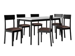 Salle à manger complète Victorville 350 (Blanc + Noir)