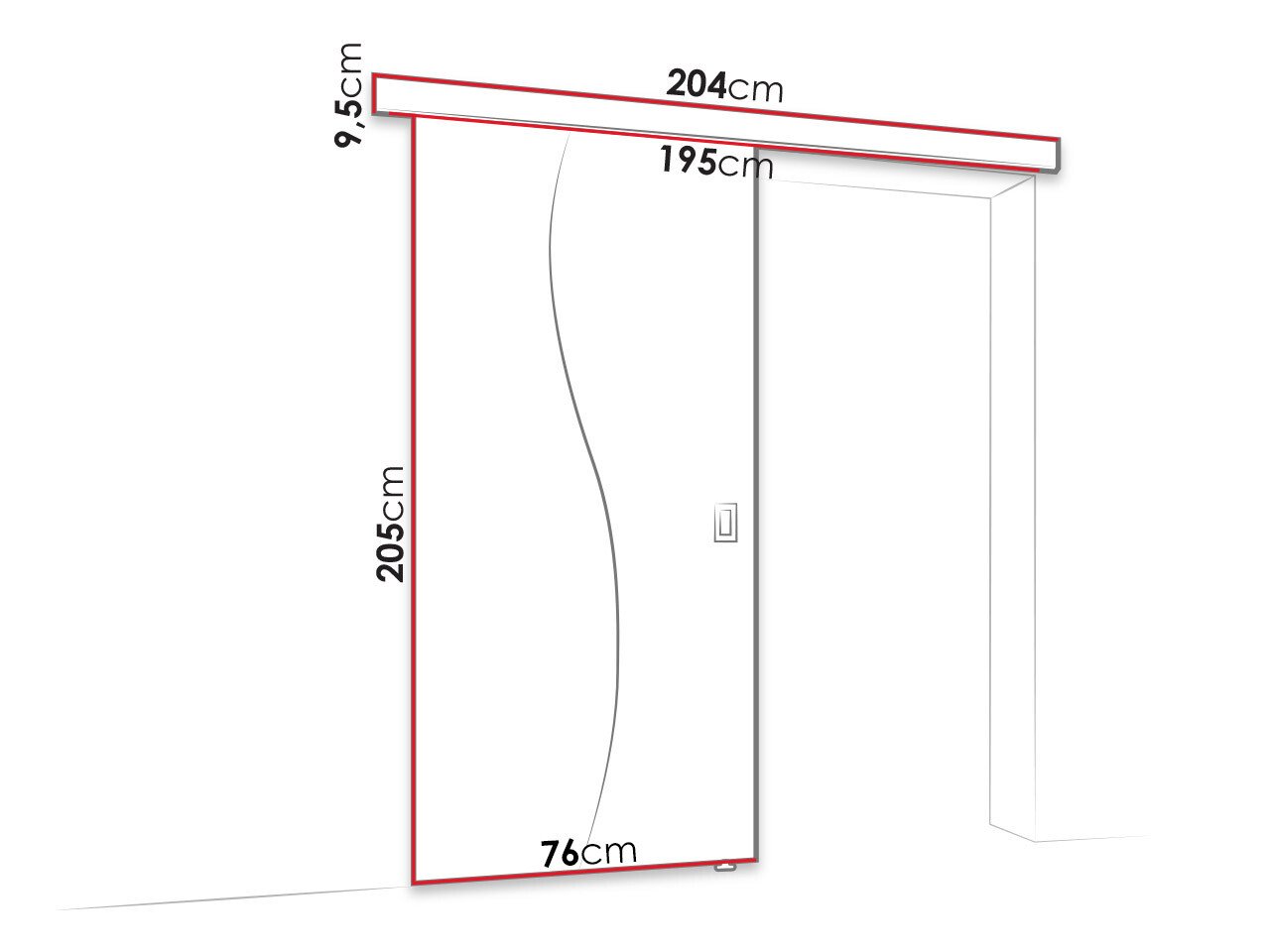 Porte coulissante Dover 213 (Chêne sombre)