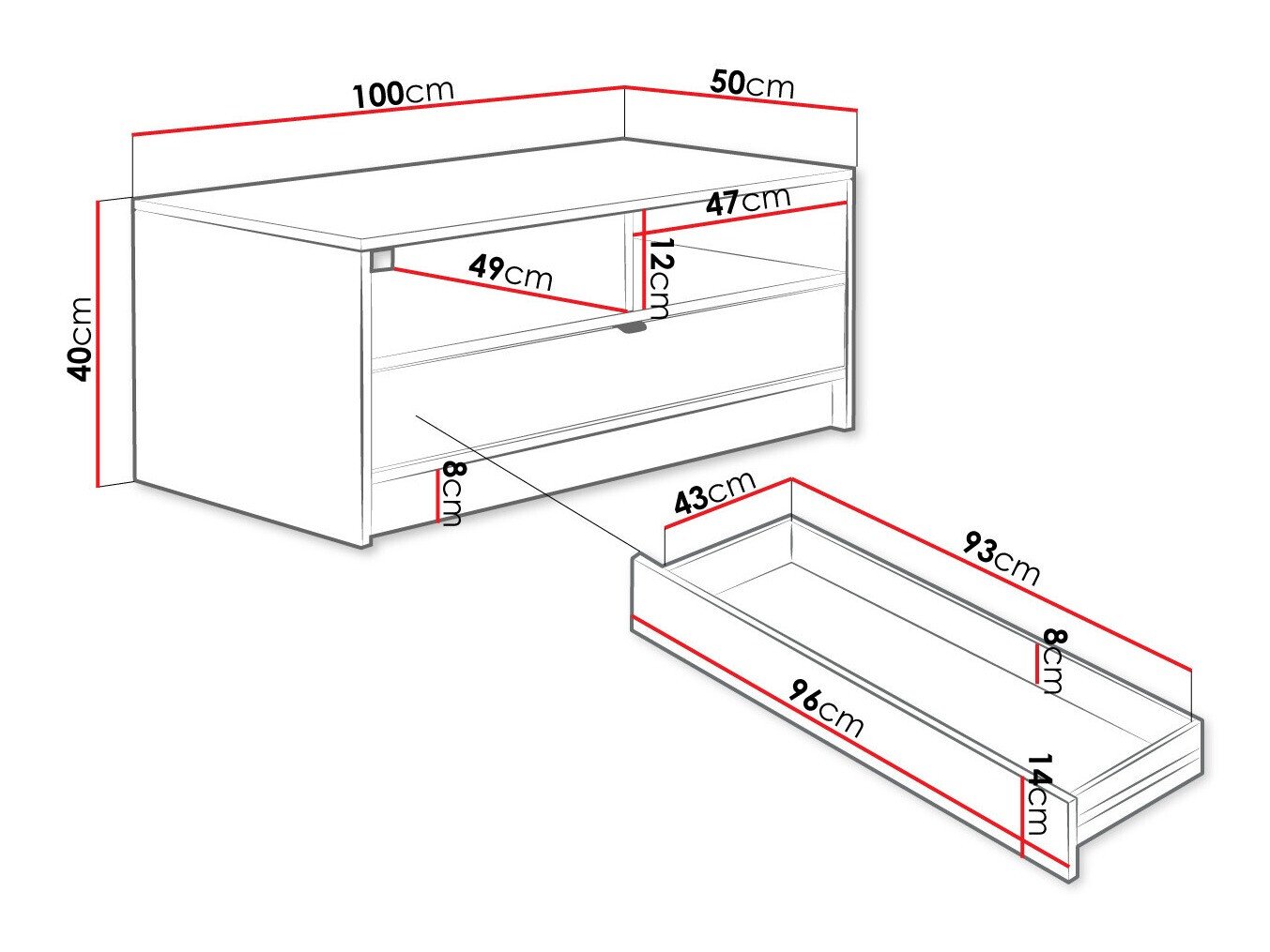 Table basse Comfivo Larmire 105 (Blanc)