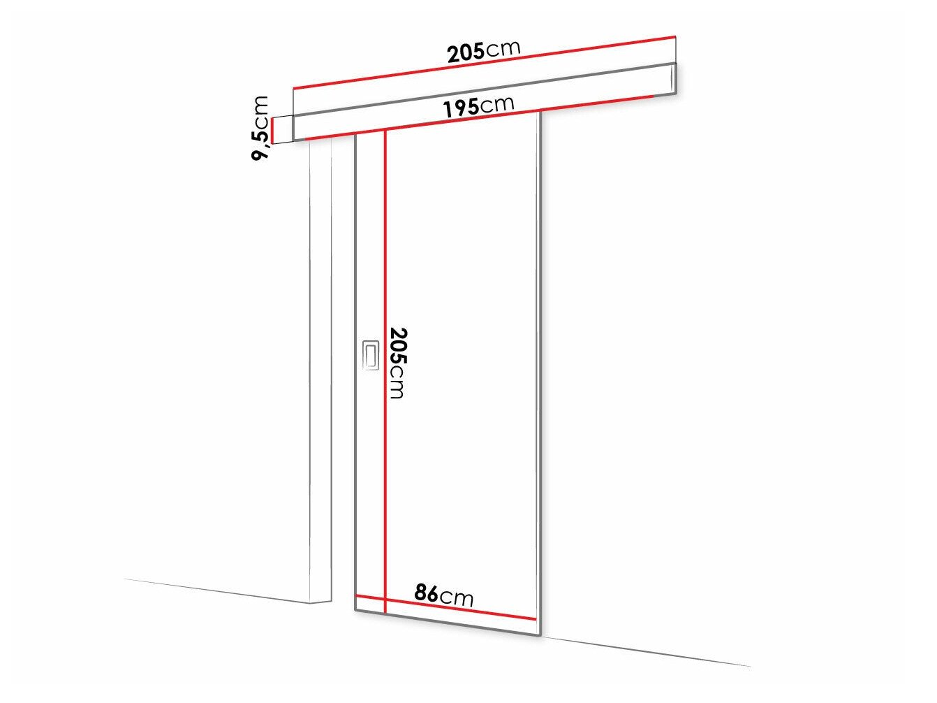 Porte coulissante Dover 168 (Chêne sombre)