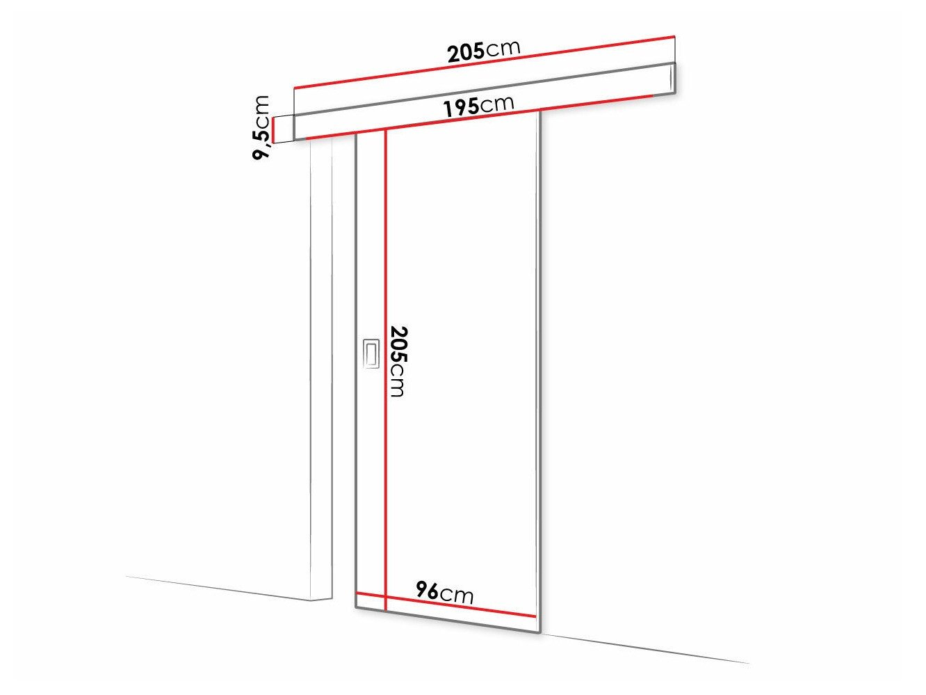 Porte coulissante Dover 169 (Chêne sombre)
