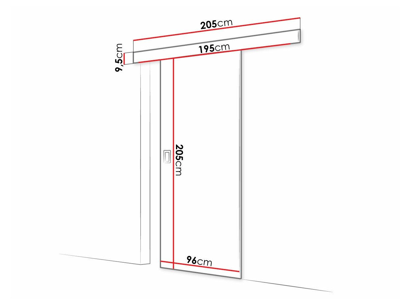 Porte coulissante Dover 169 (Craft chêne)