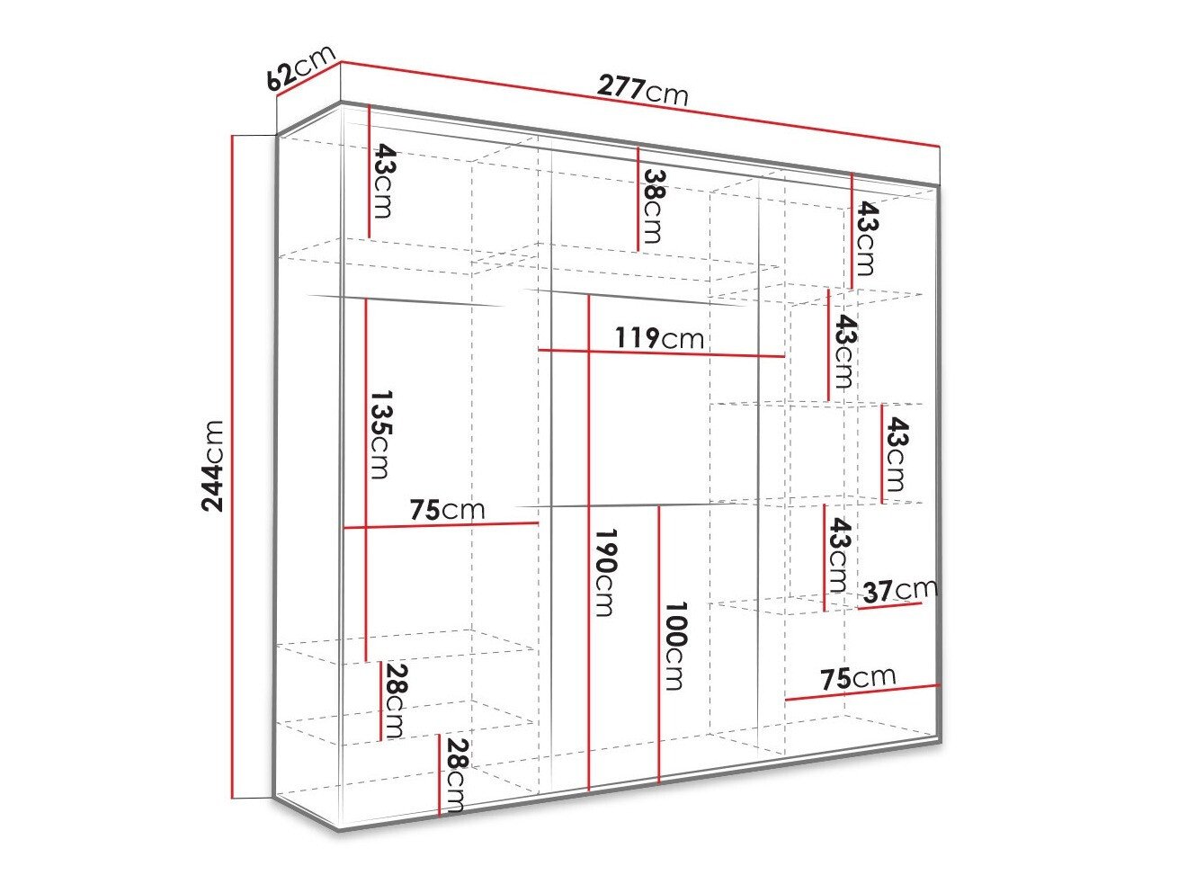 Armoire Murrieta 145 (Blanc)