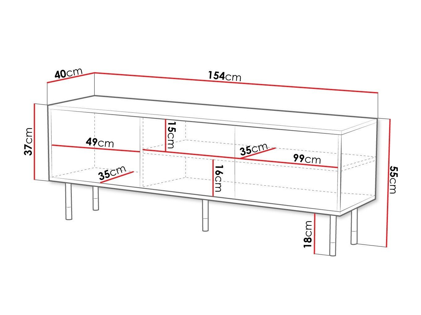 Meuble TV Elmteo 103