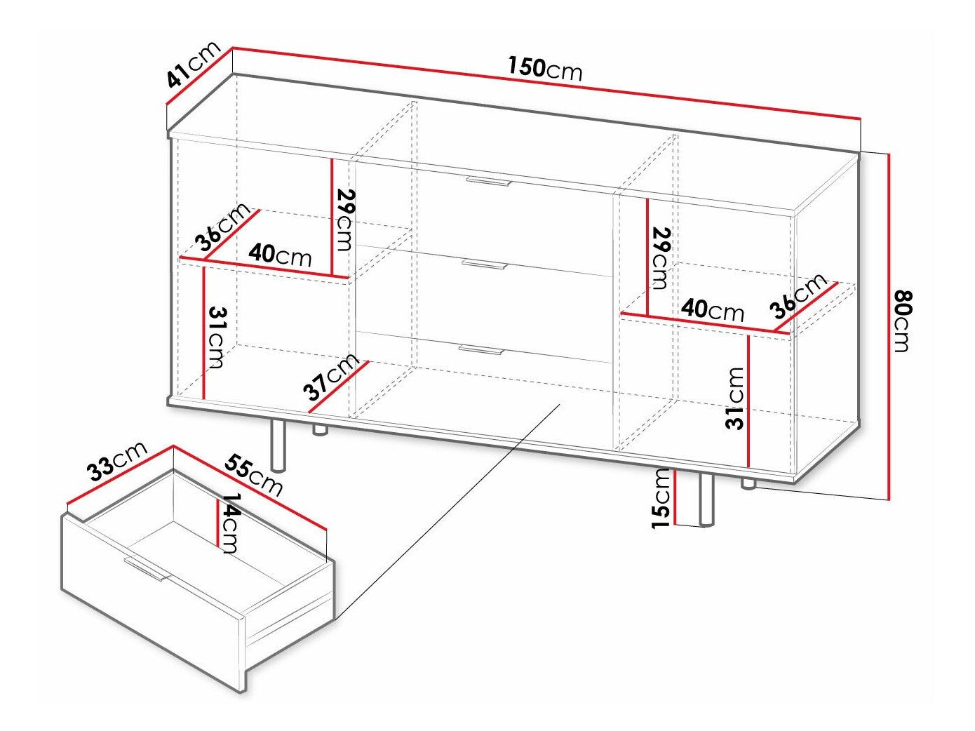 Commode Virdomi 101 (Noir)