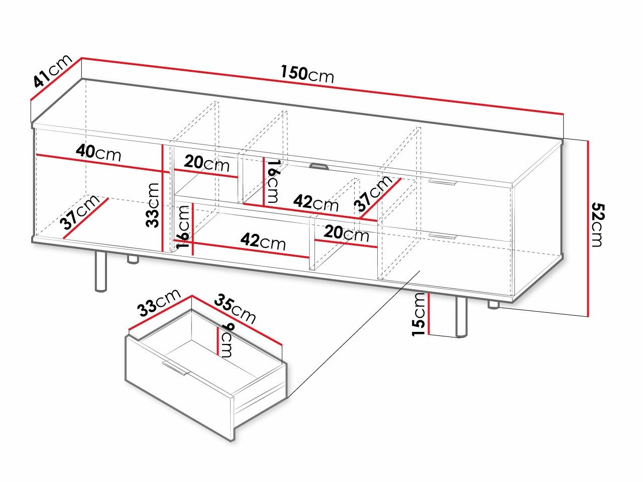 Meuble TV Virdomi 105 (Cachemire)