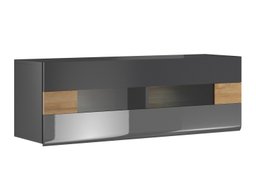 Armoire murale Torsone 116 (Anthracite + Gloss anthracite + Grandson chêne)