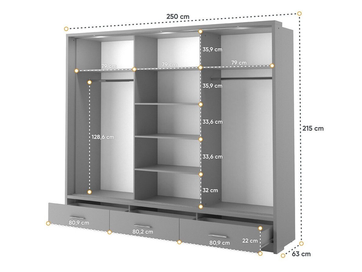 Armoire Fresno 100 (Gris)