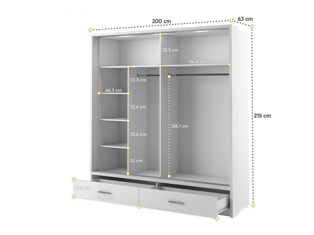 Armoire Fresno 104 (Blanc)