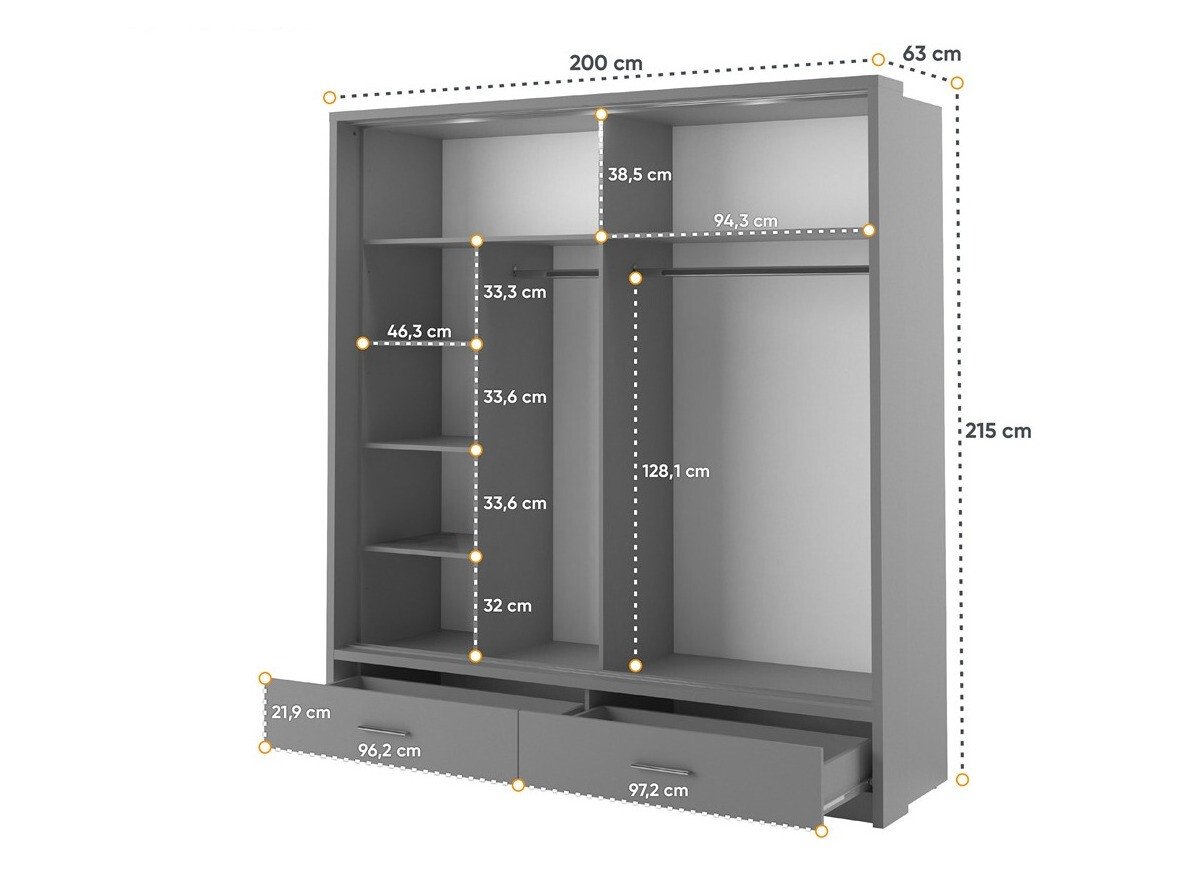 Armoire Fresno 104 (Gris)
