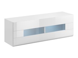 Armoire murale Torsone 116 (Blanc + Blanc brillant)