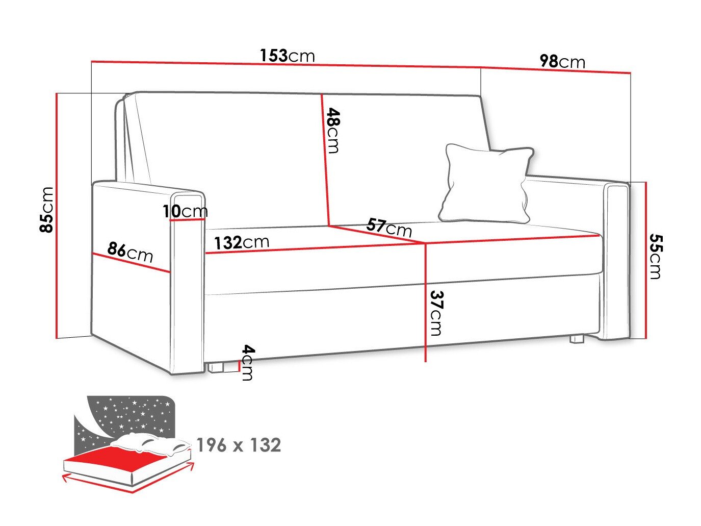 Canapé convertible Morel III (Poso 05)