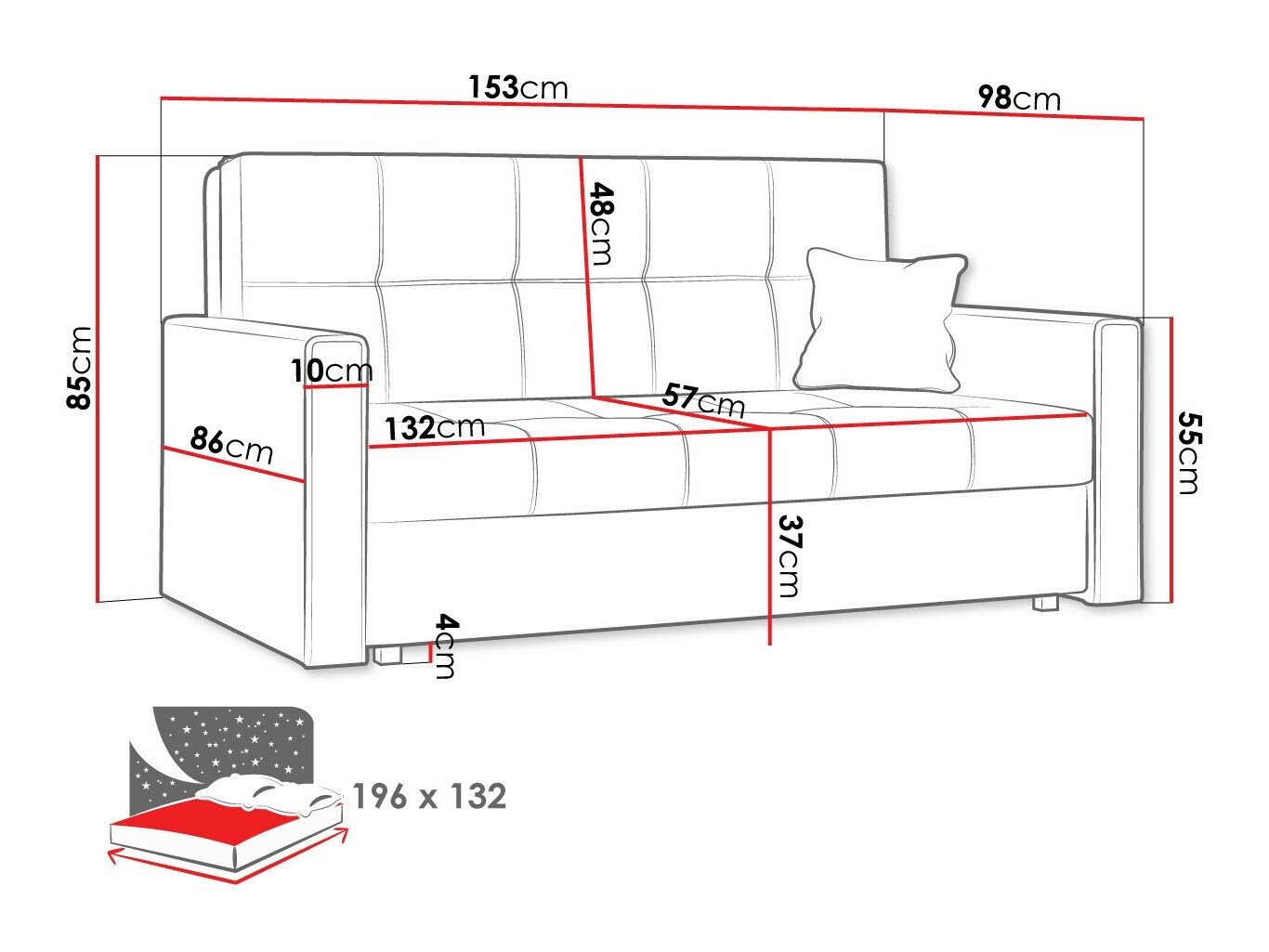 Canapé convertible Nuvora III (Spirit 03)