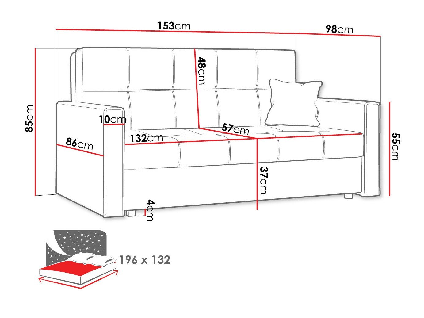 Canapé convertible Nuvora III (Spirit 11)
