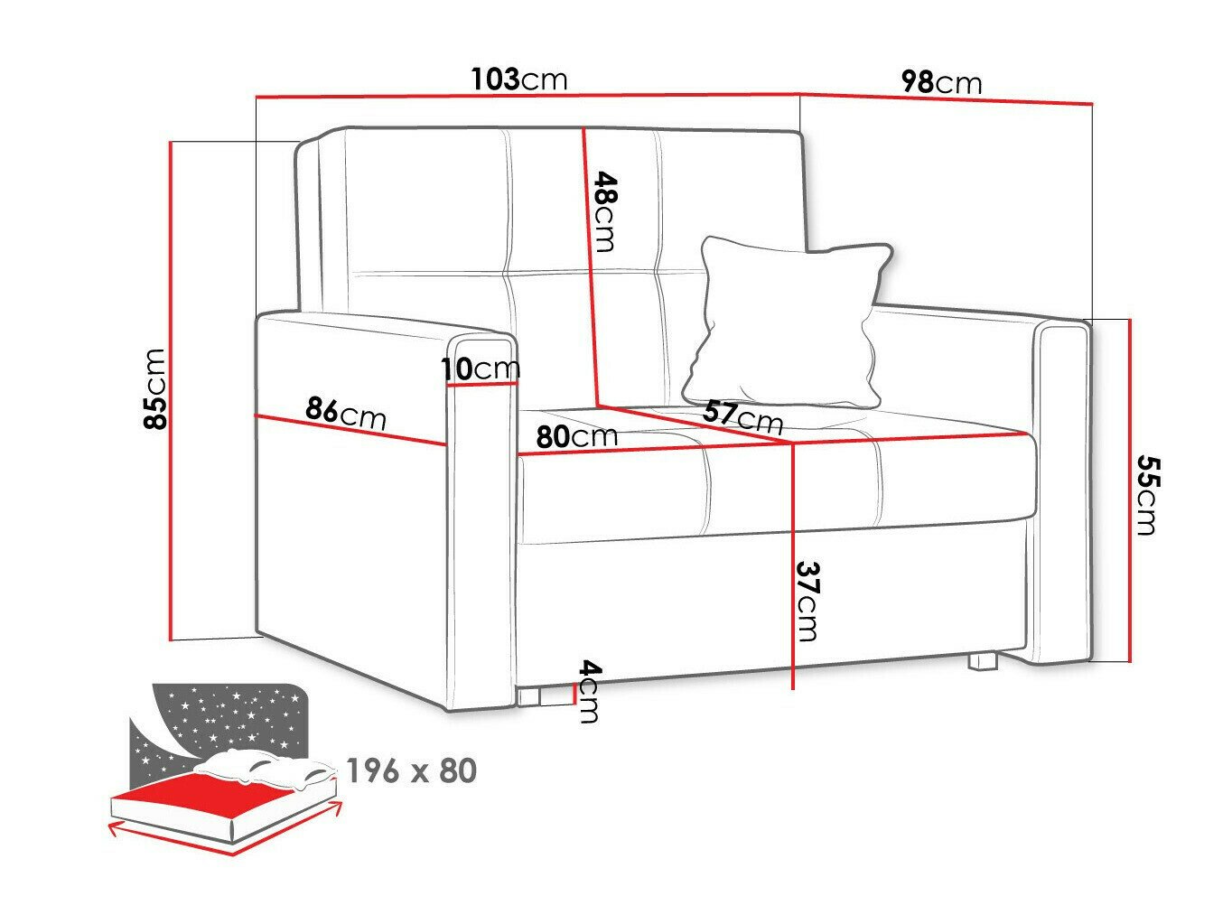 Fauteuil Columbus 104 (Manila 16)