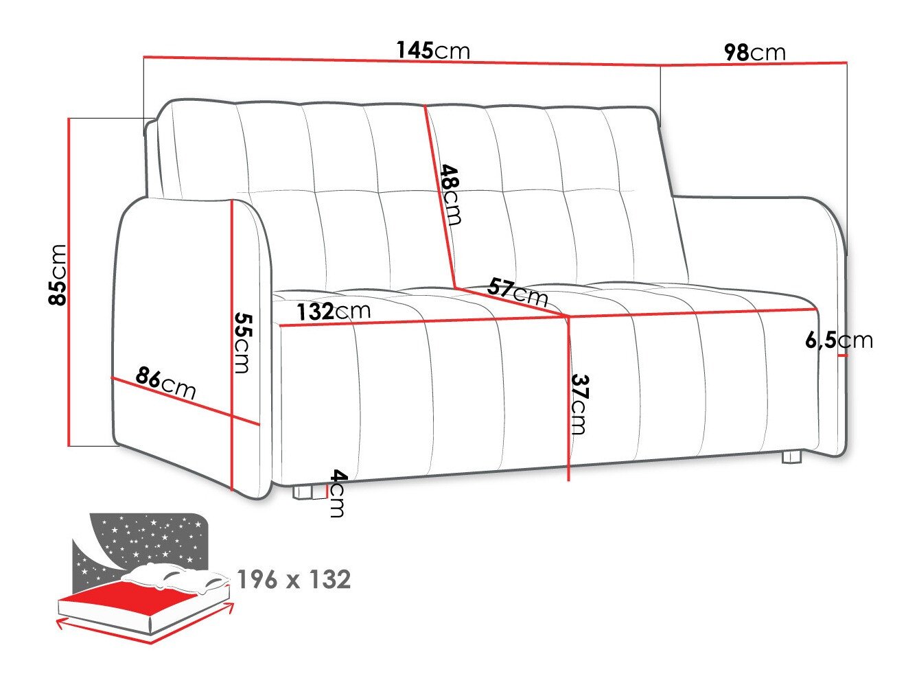 Canapé convertible Aquarin III (Kronos 22)