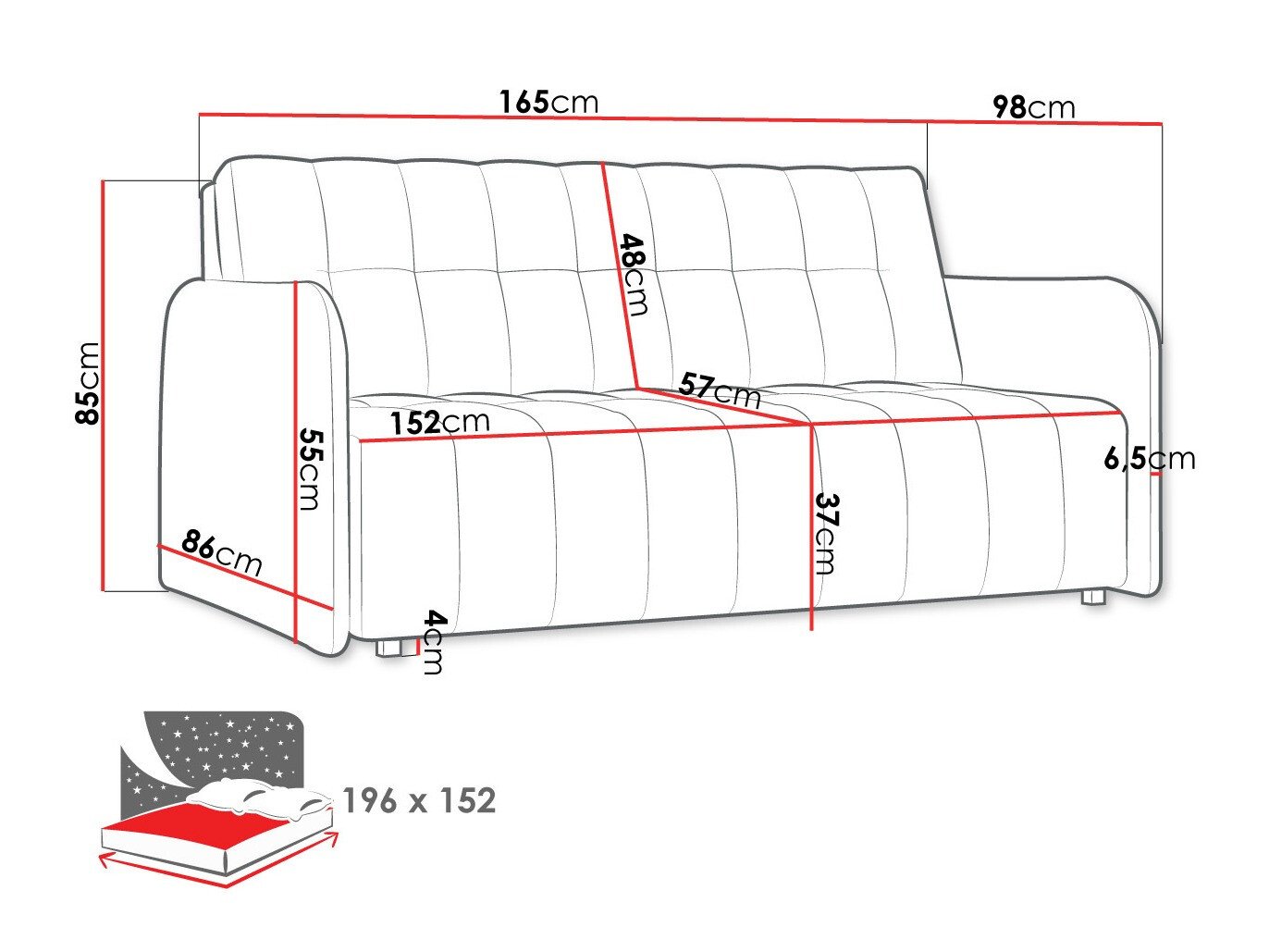 Canapé convertible Aquarin IV (Kronos 19)